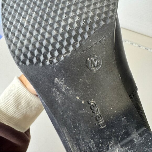 Rieker Greta Black Fleece Lined Leather Block Heeled Ankle Boots Size 42 - Picture 10 of 16